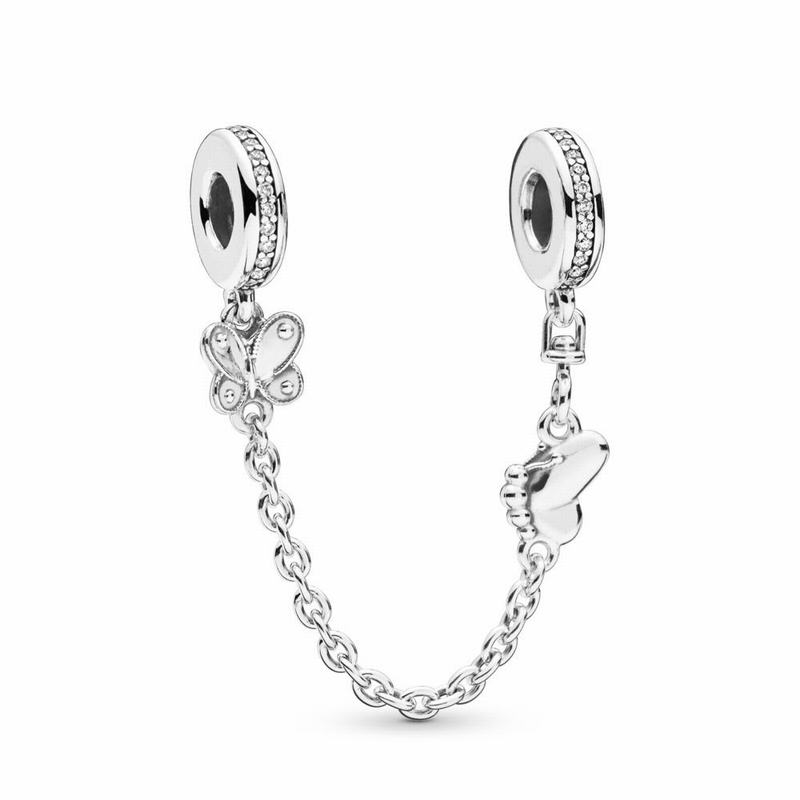 Pandora Decorative Butterflies Safety Chain Silver Egypt YK5206793